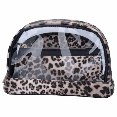 Leopard Skin Pattern 3pc Cosmetic Bag Set
